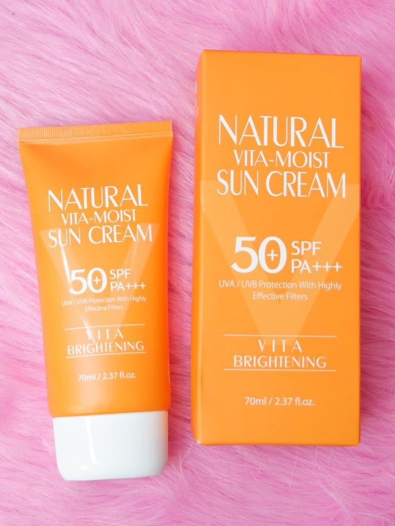 Kem chống nắng trắng da 3W Natural Vita-Moist Sun Cream Hàn Quốc 70ml