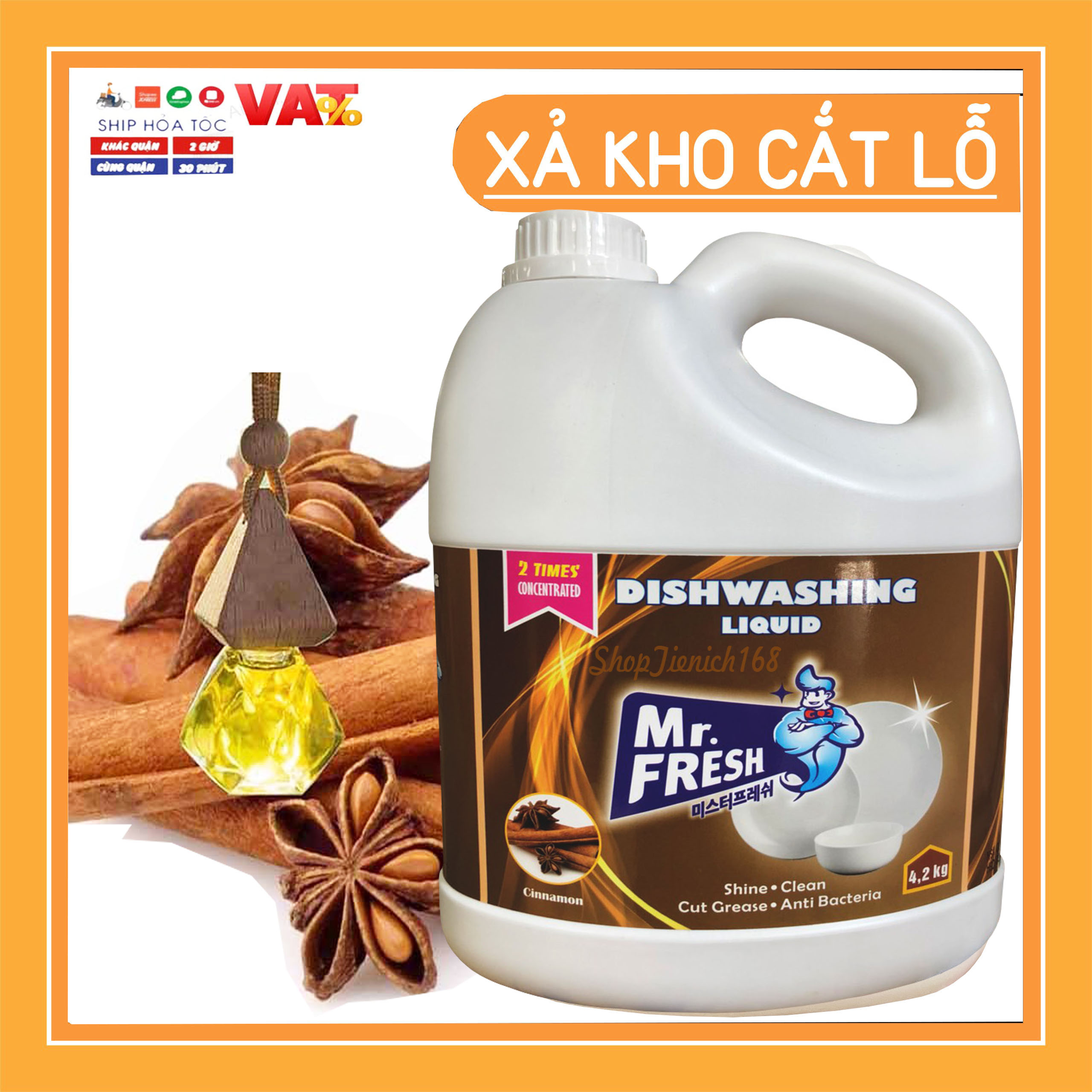 Nước rửa chén Mr.Fresh 4,2L Hương Quế