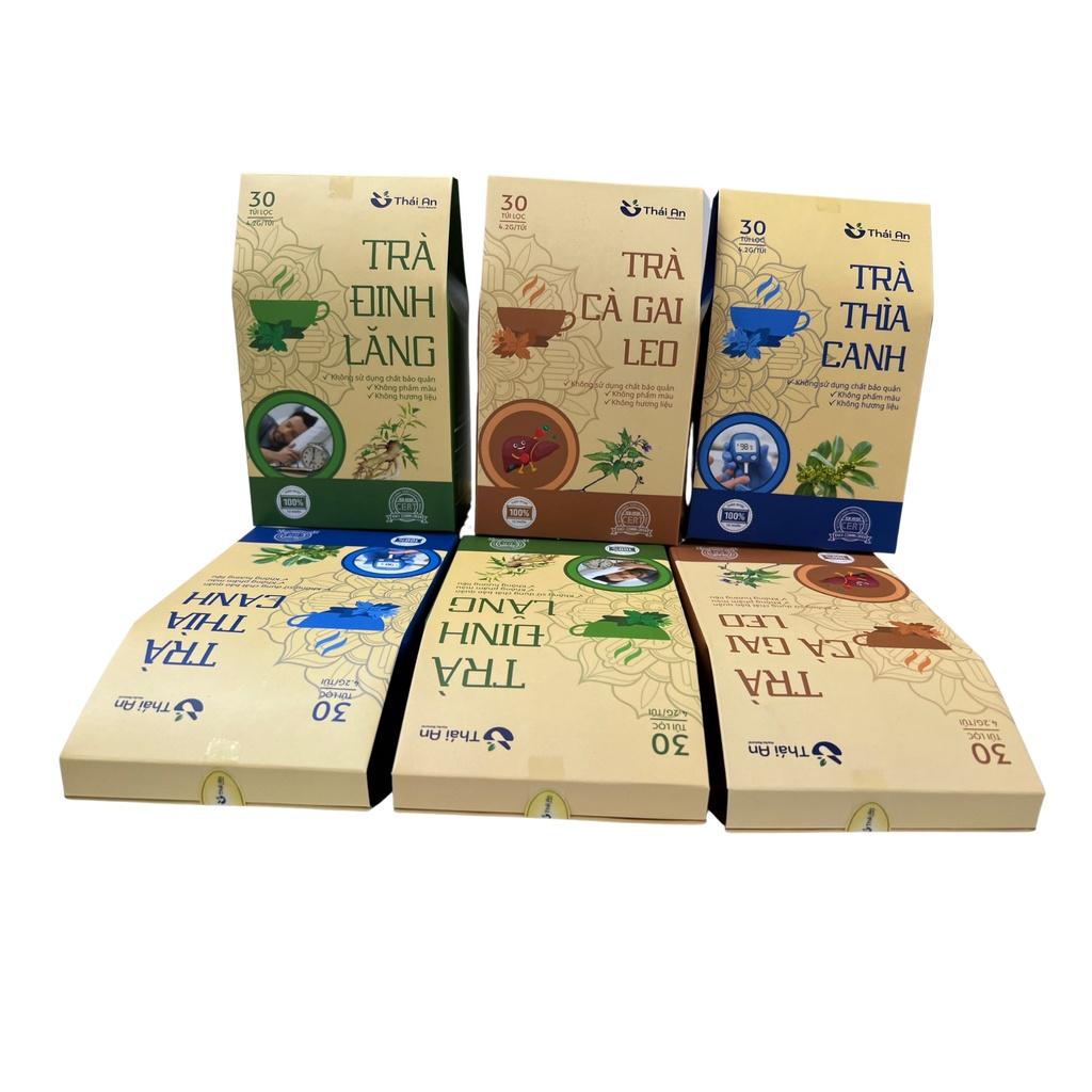 Combo Trà Đinh Lăng + Trà Cà Gai Leo Thái An - Trà Túi Lọc Thảo Mộc Hỗ Trợ Sức Khỏe - Thái An Herbs Natural