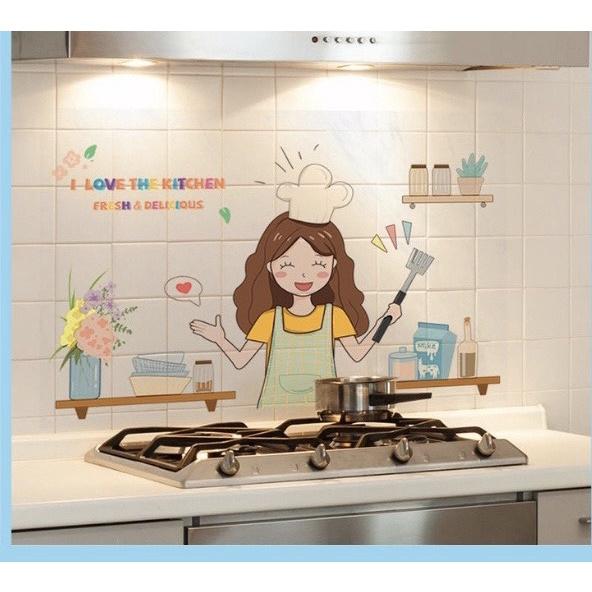 Giấy Dán Tường Nhà Bếp Cách Nhiệt Chống Dầu Mỡ, Chịu Nhiệt - giấy Dán Bếp 3D Họa Tiết