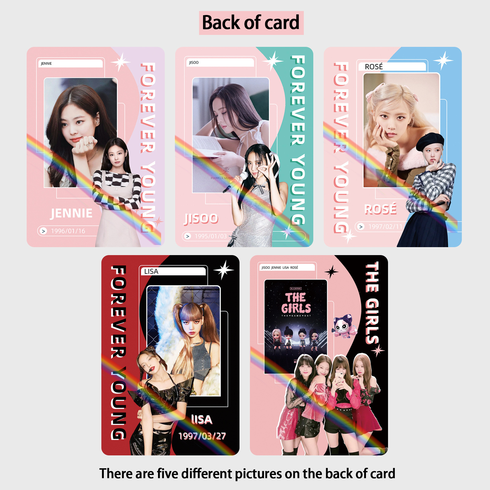 Set 55 lomo card Hologram Blackpink-The Girls