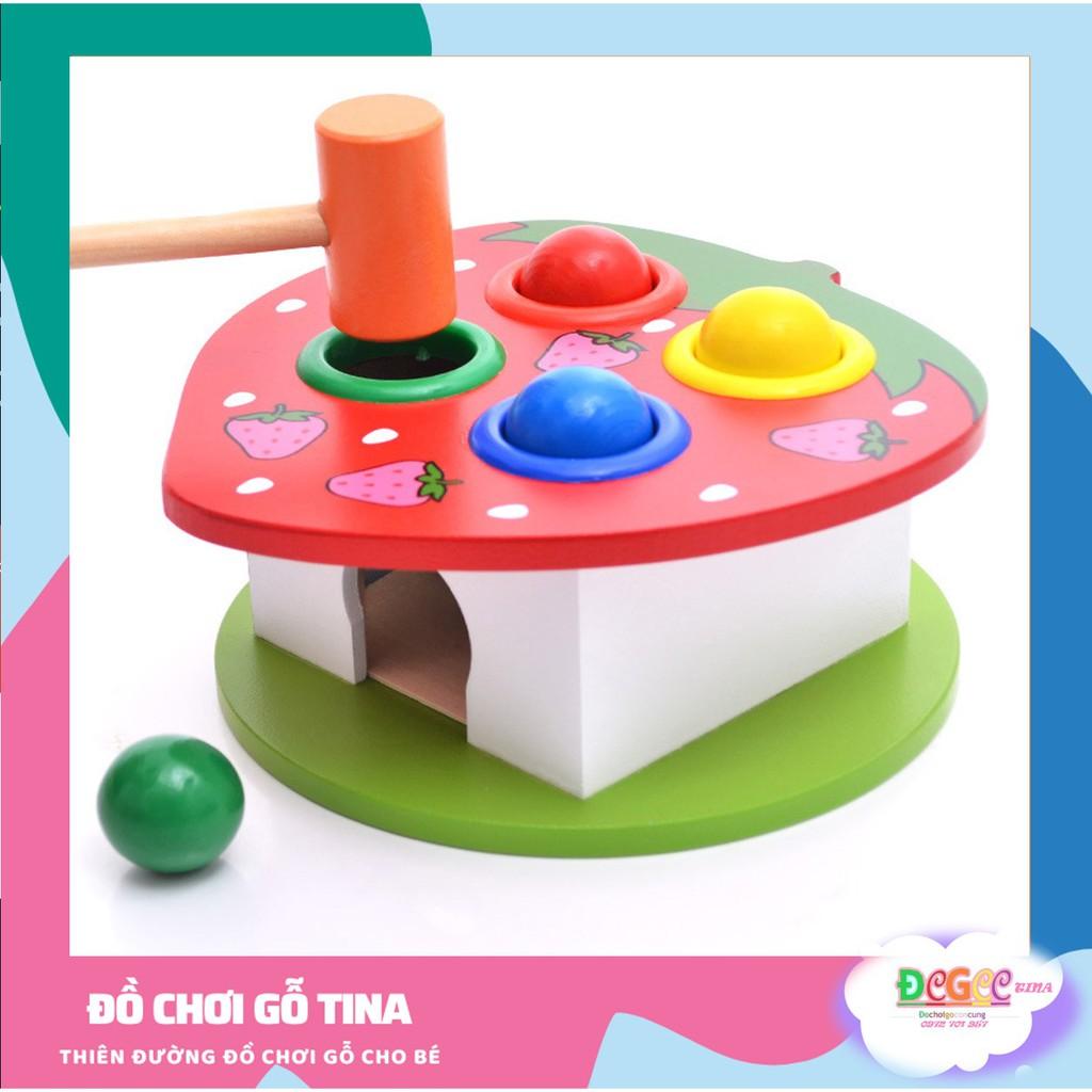 Đồ chơi đập bóng đồ chơi vui đồ chơi gỗ đồ chơi montessori trò chơi trí tuệ