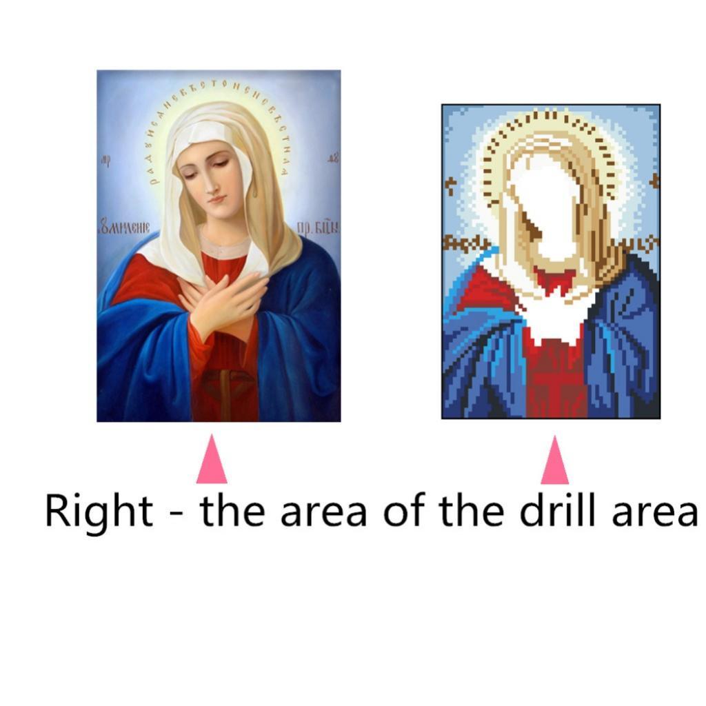 DIY 5D Diamond Painting Embroidery Cross Craft Stitch Home Decoration Arts Crafts - Saint Pattern 23x30cm