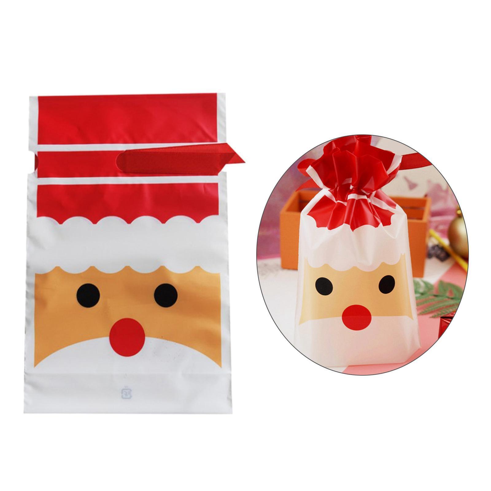 50pcs Gift Bags Sweet Birthday Party Holiday Treat Bags Santa