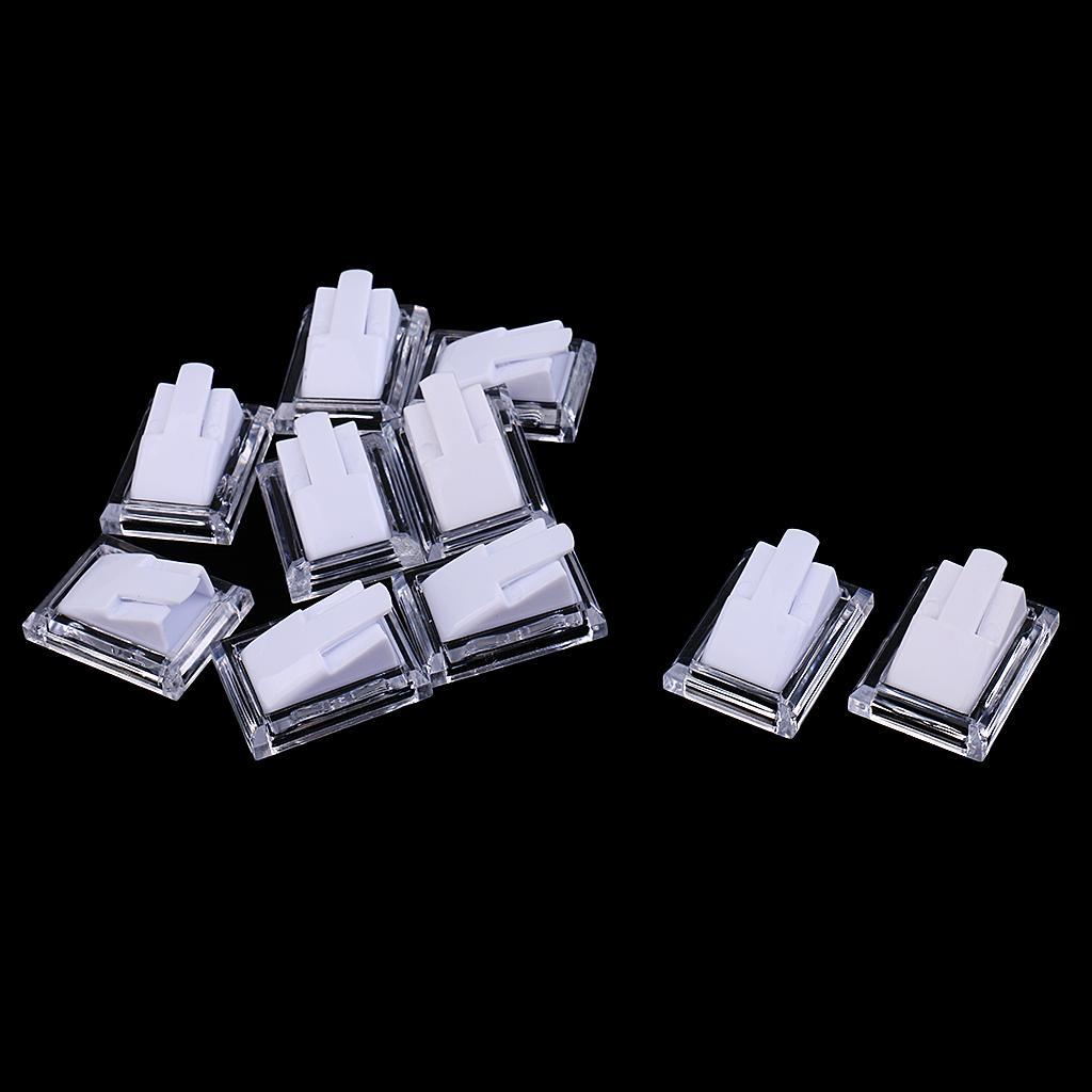 20pcs Mini Plastic Ring Stand Holder for Women Jewelry Storage Display