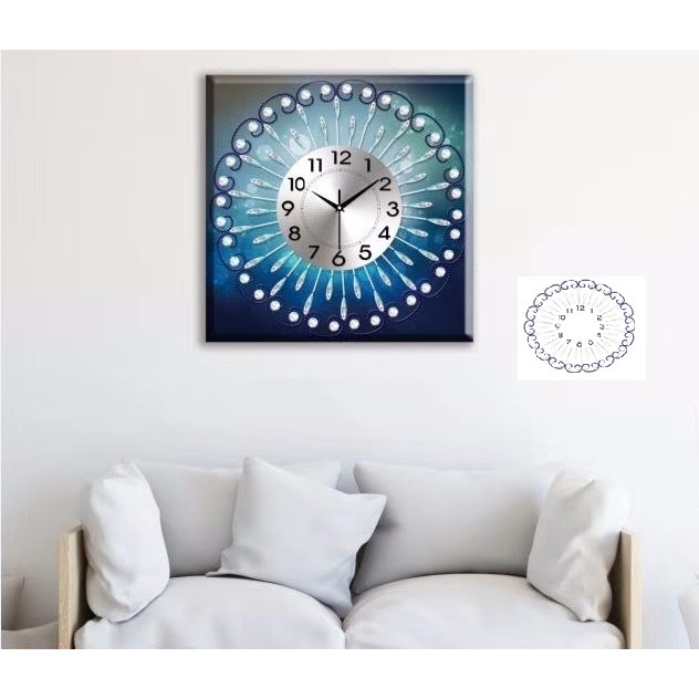 TRANH ĐÍNH ĐÁ ĐỒNG HỒ 50x50CM - TỰ ĐÍNH