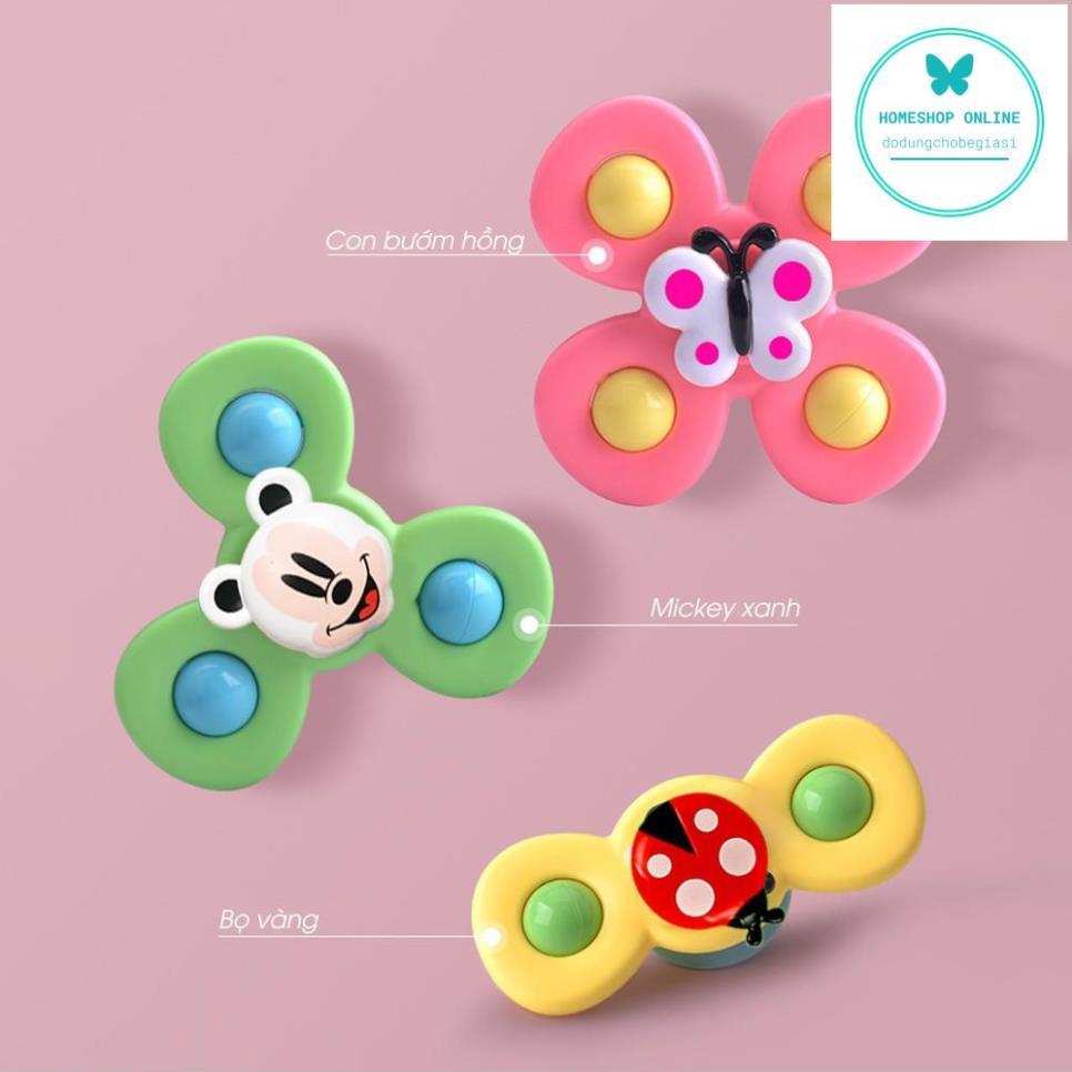 Set 3 đồ chơi con quay spinner hình côn trùng vui nhộn cho bé