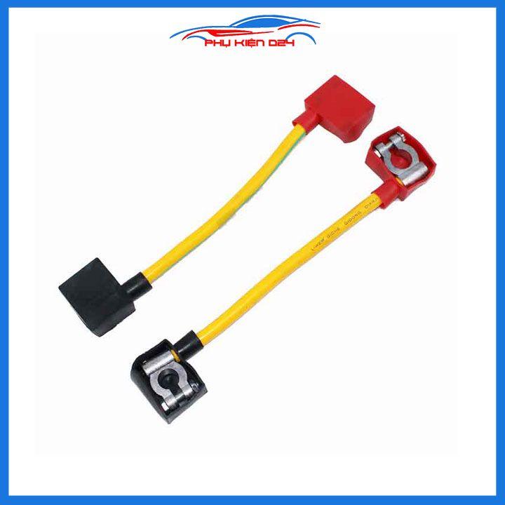 Cáp đồng nối cực ác quy 30cm 2 đầu siết bu lông đa năng chịu dòng 100A