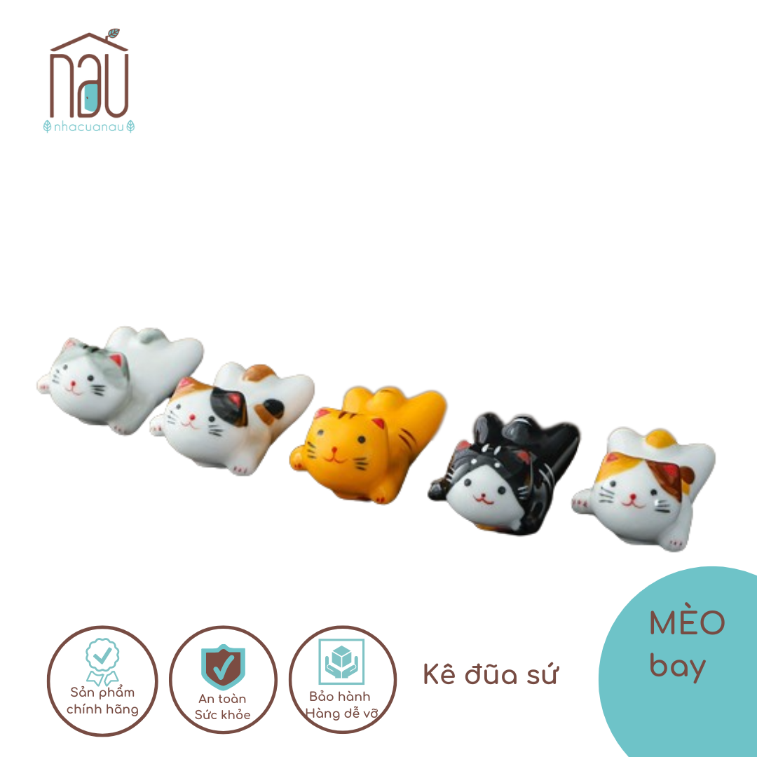 Set Kê đũa sứ hình Shiba inu, mèo, chó, mèo hoa quả dùng làm trang trí bàn ăn, làm việc, quà sinh nhật, tặng người yêu Chó