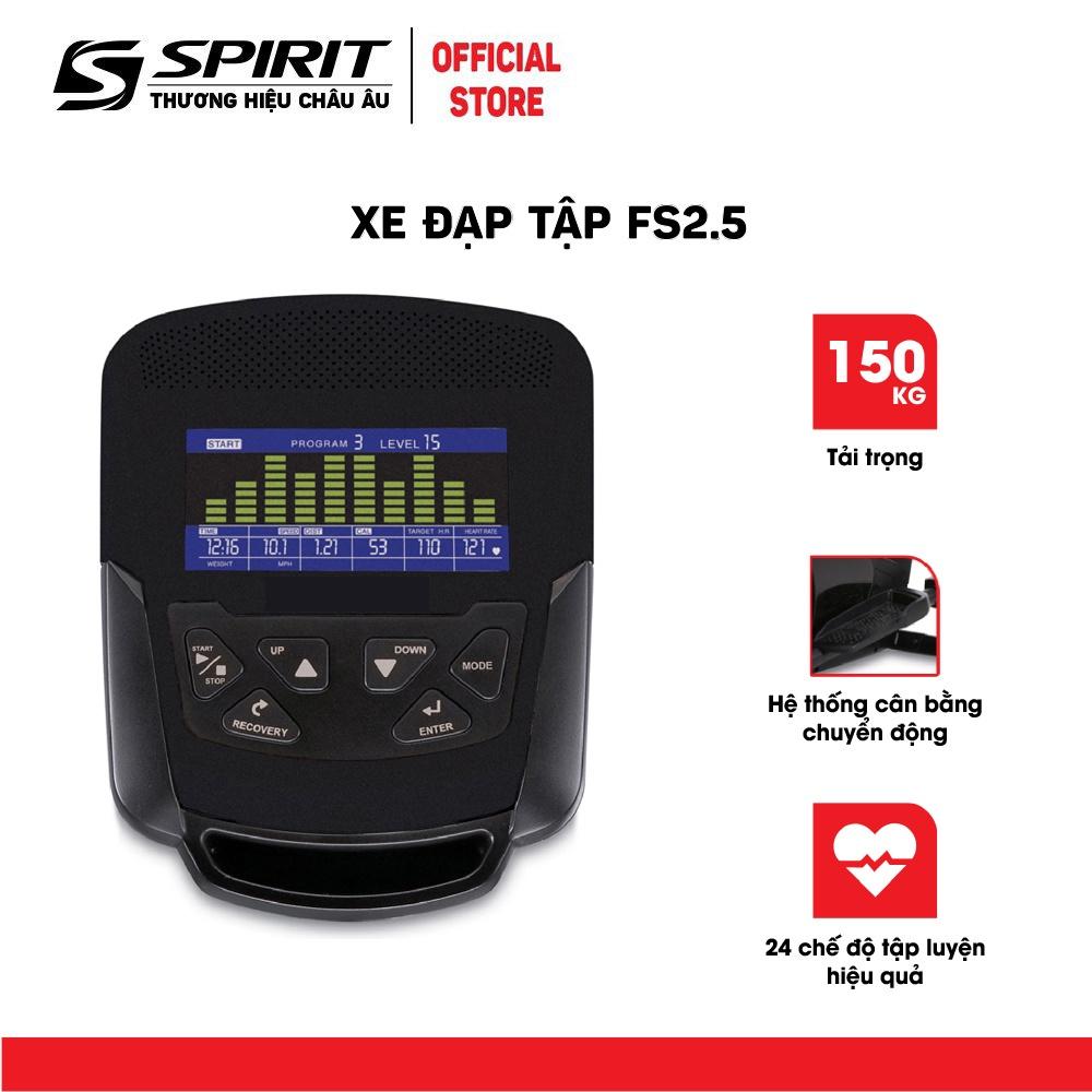 Xe trượt tuyết Spirit FS2.5, cảm biến nhịp tim, thiết kế nhỏ gọn, 24 chế độ tập, bảo hành chính hãng