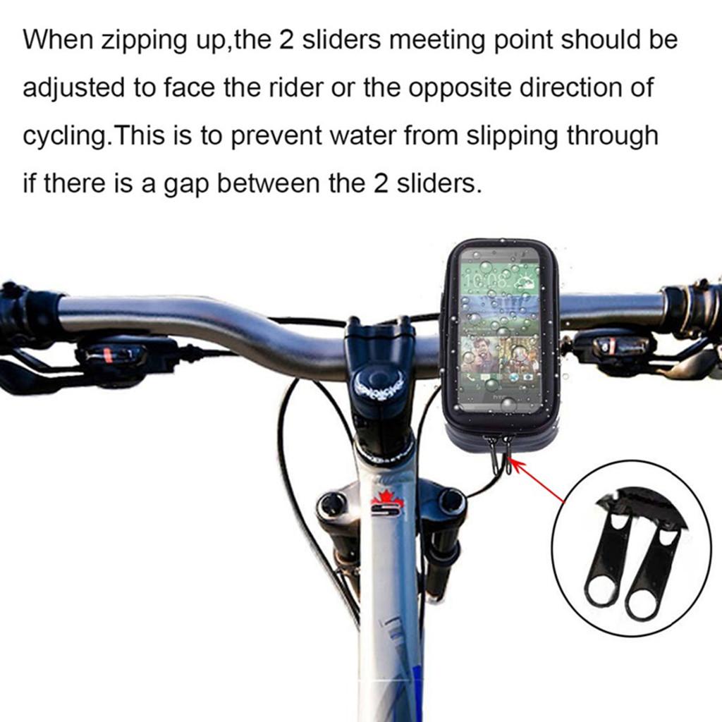 Bike Phone Mount Holder, Motorcycle Waterproof Phone Case Bag with Handlebar Mount Holder Cradle