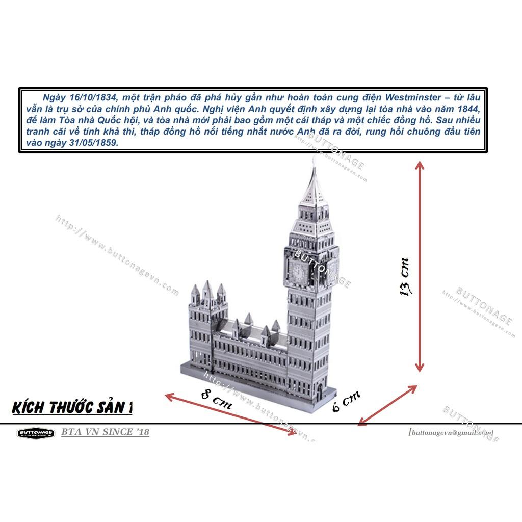 Mô Hình Lắp Ráp 3d Tháp đồng hồ Big Ben và Một Phần Nghị Viện