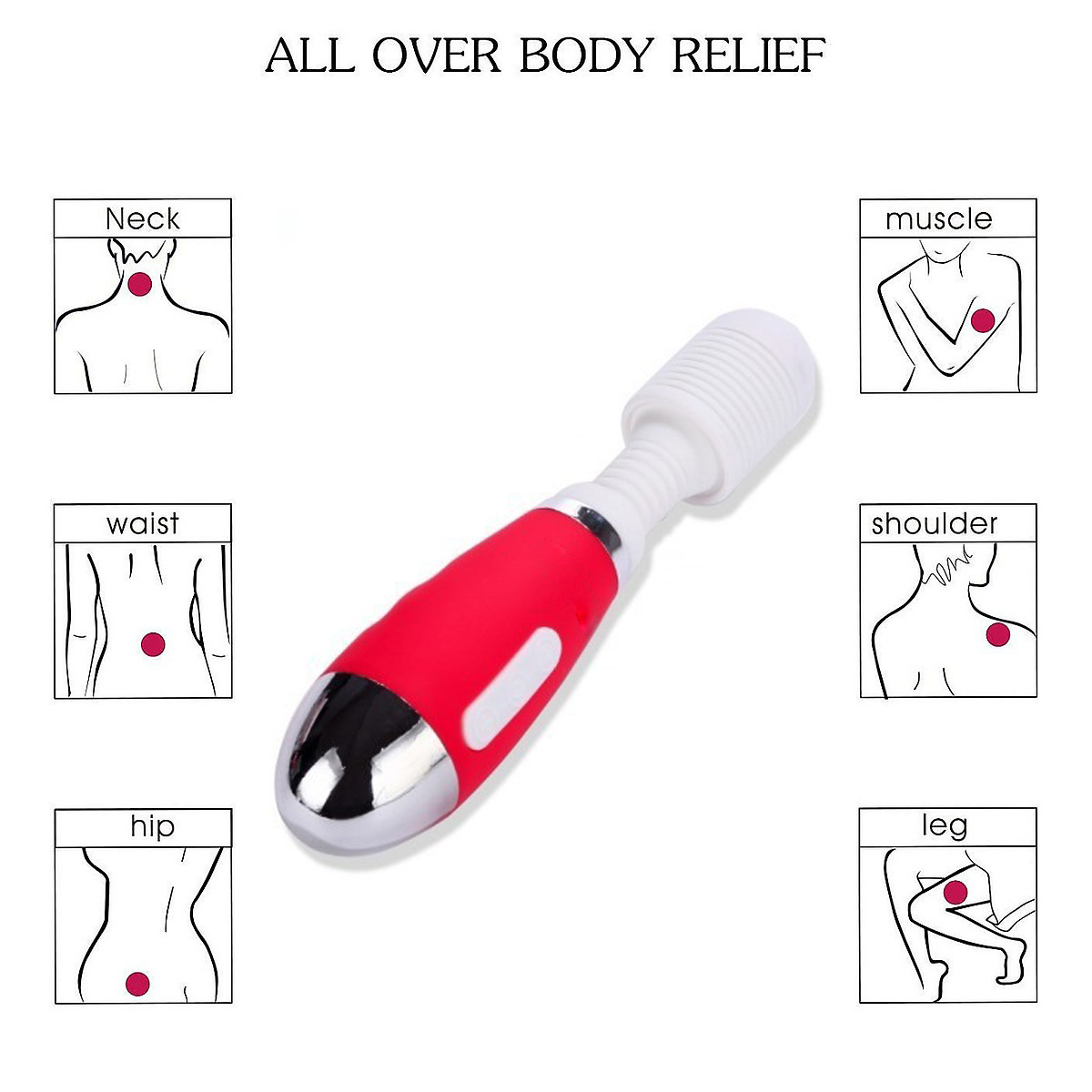 Chày Rung Mini Massage Body Thư Giãn Đa Chế Độ - Giao Màu Ngẫu Nhiên