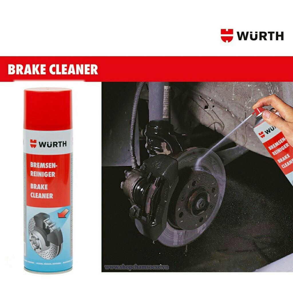 Combo mỡ bò nước Wurth HHS 2000 + Chai vệ sinh thắng đĩa Wurth Brake Cleaner