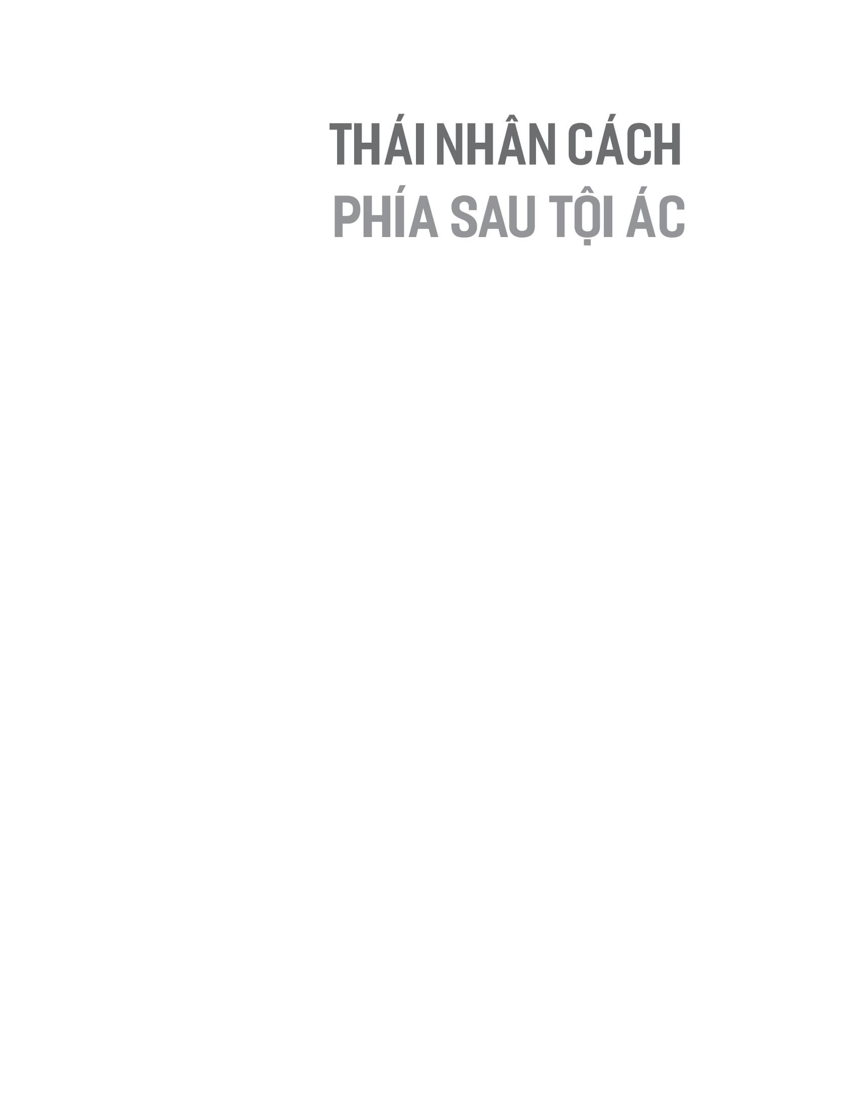 Thái Nhân Cách - Phía Sau Tội Ác