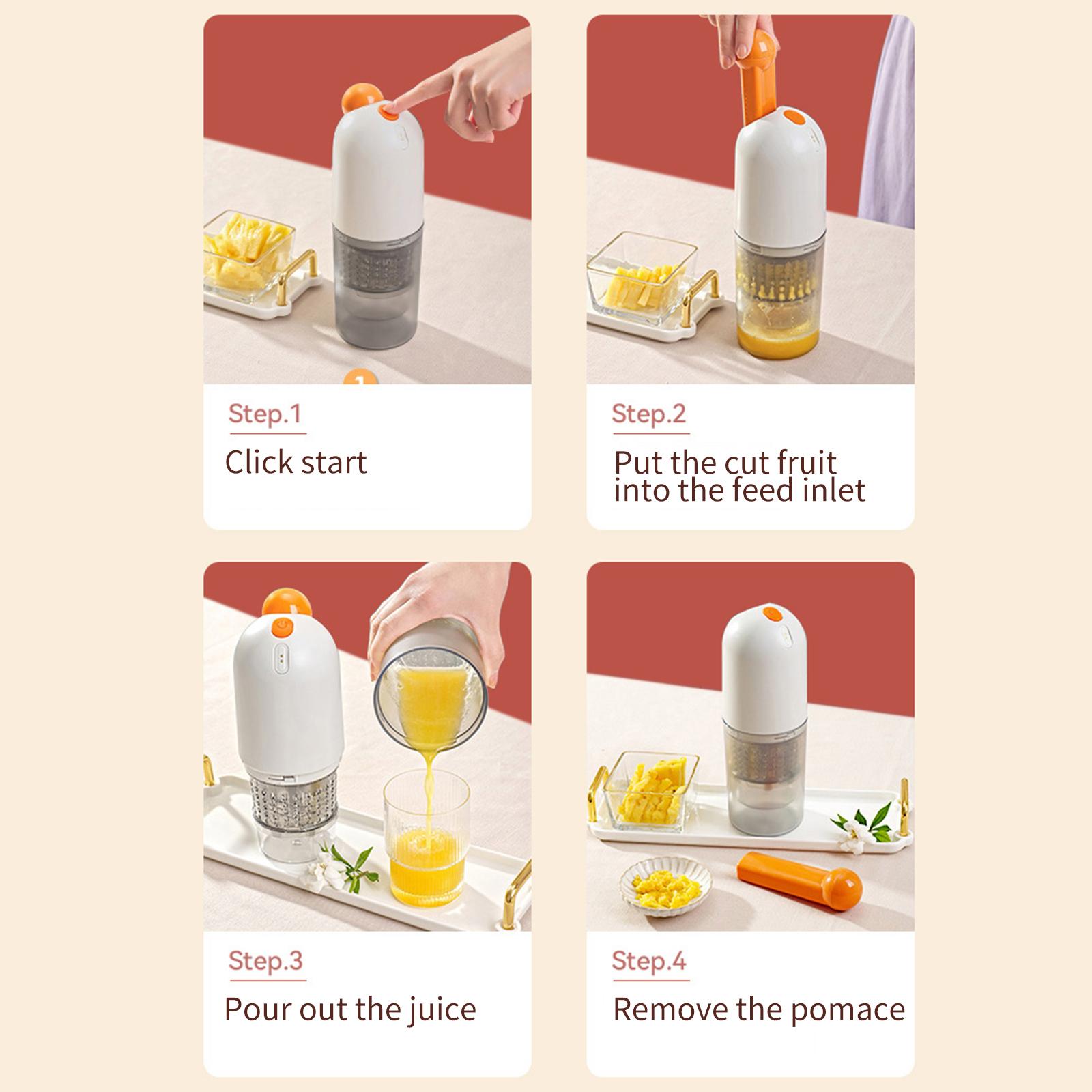 Máy Ép Trái Cây Cầm Tay 180Ml Sạc Usb