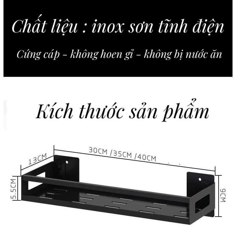 Kệ gia vị, kệ inox Sơn tĩnh điện, kệ dán tường, kệ để đồ phòng bếp, kệ để đồ nhà bếp