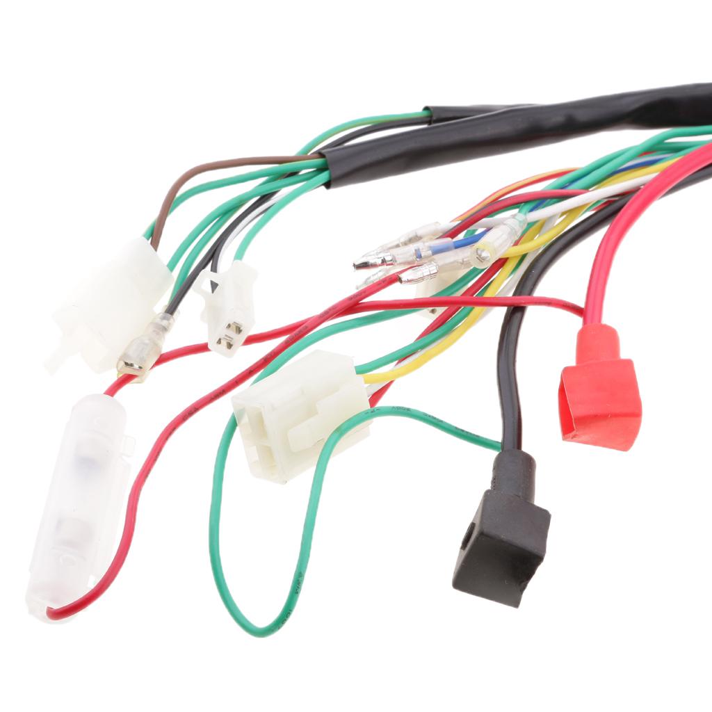 Wiring Loom Harness Kit + Seat for 50cc 70cc 90cc 110cc ATV Quad Bike