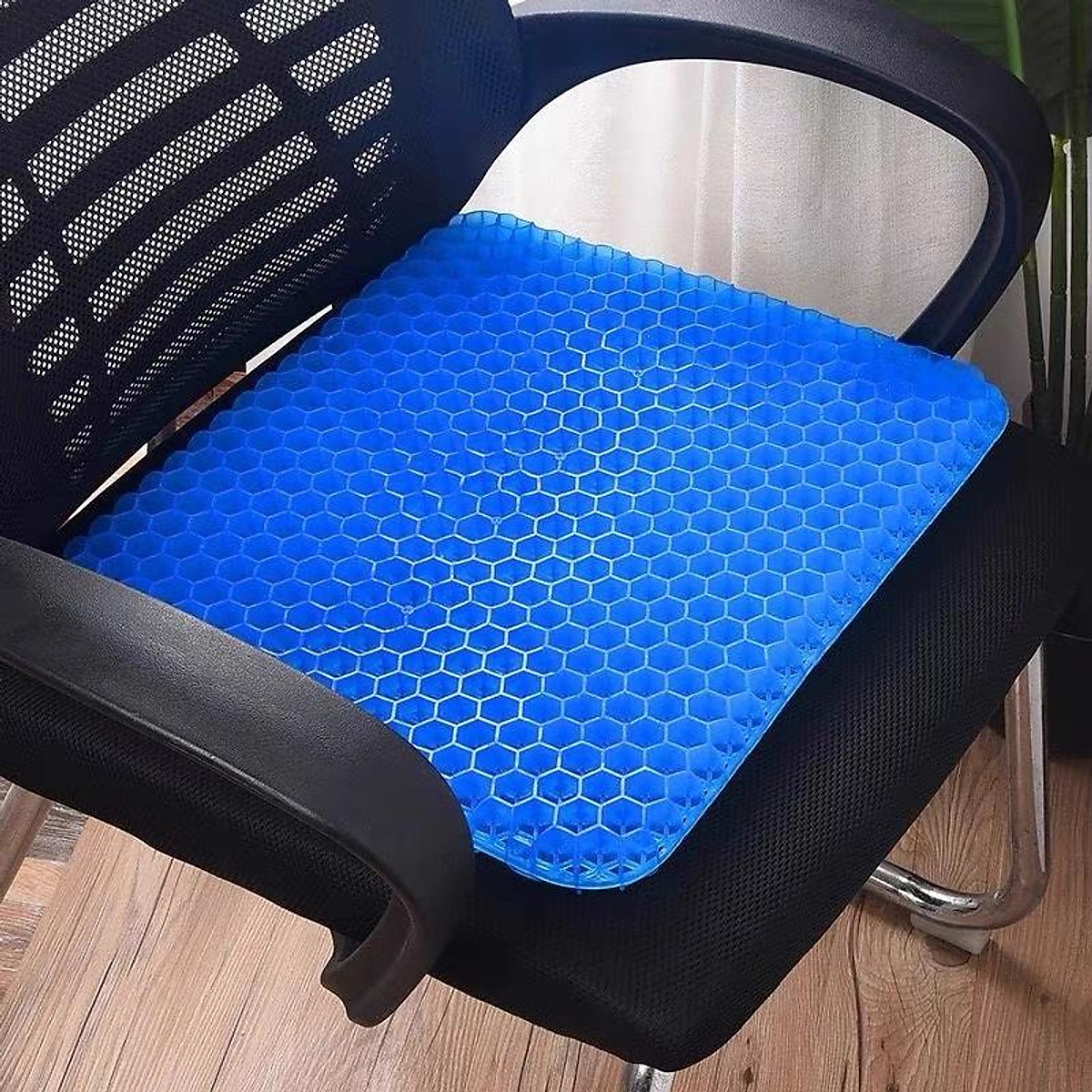 Chống đau mỏi Đệm ngồi lót mông 3D Silicon thoáng khí cấu trúc tổ ong - dáng mới đệm rộng Ô tô