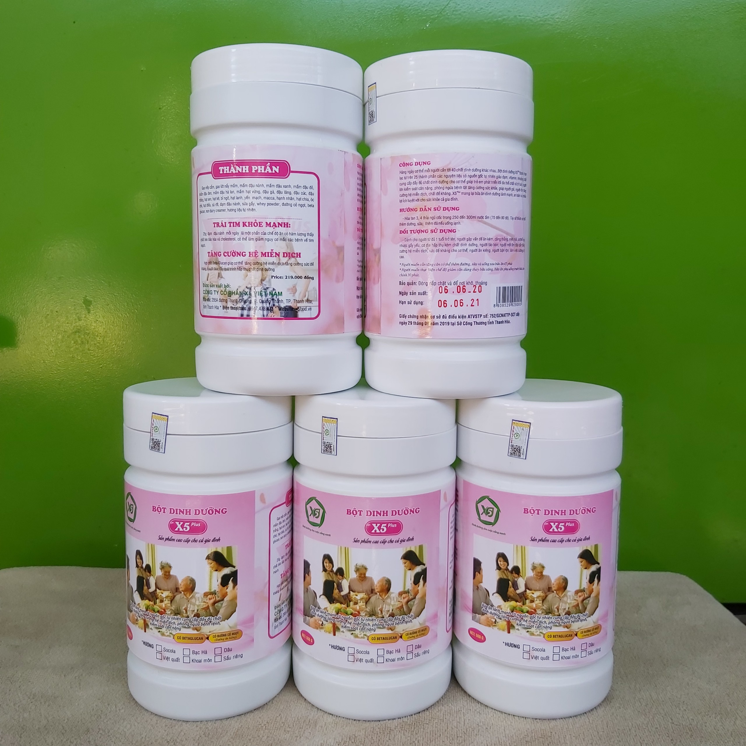 5 Bột Dinh Dưỡng Ngũ Cốc Nảy Mầm Cho Cả Gia Đình : Dùng Cho Bữa Ăn Sáng,Ăn Phụ Cân Bằng,Tăng Cường Hệ Miễn Dịch,, Phòng Ngừa Béo Phì, Tiểu Đường