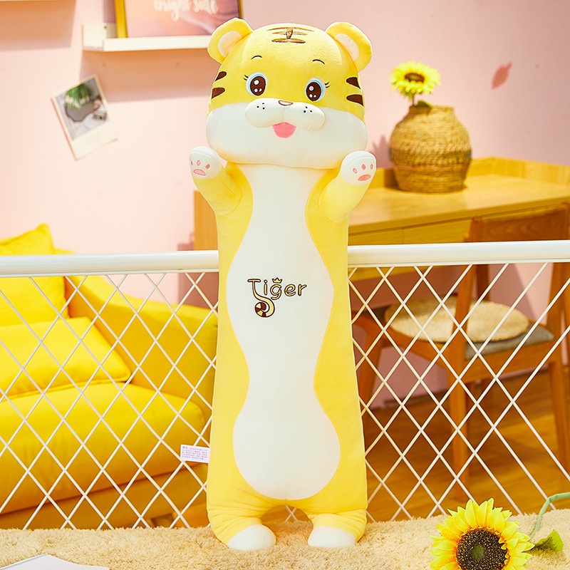 Gối ôm con hổ, con cọp dễ thương siêu cute (65cm---1m2) vải miniso siêu mềm mịn, an toàn, hàng cao cấp loại 1 (Tặng Kèm 1 Ví Da 12 Ngăn Đựng Thẻ Atm, Cccd)