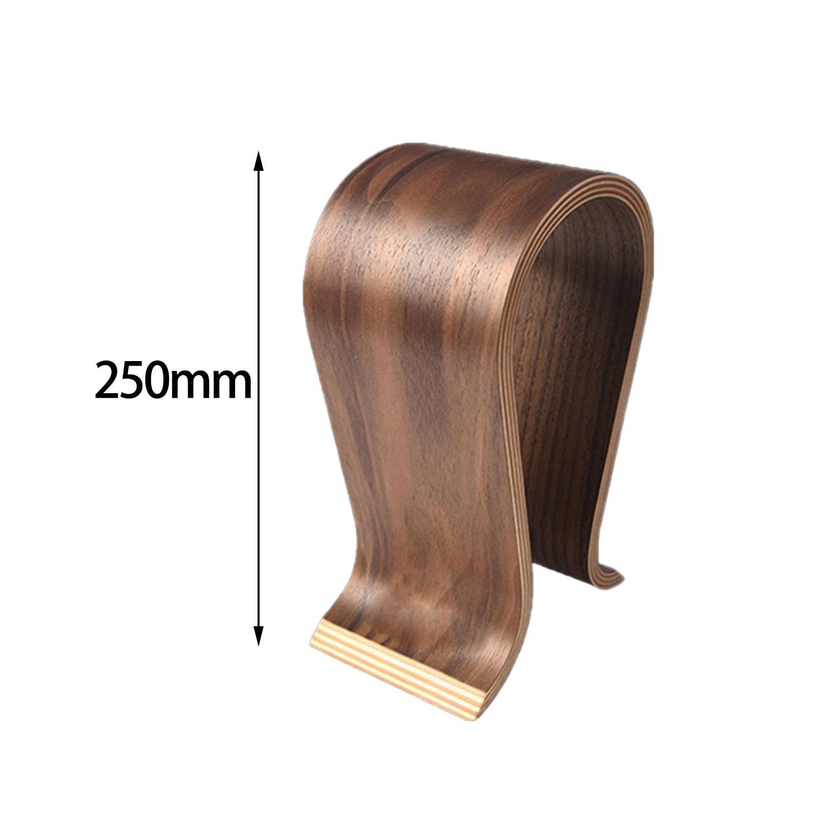 Headset Display Stand Desktop Wooden Headphone Holder for Husband
