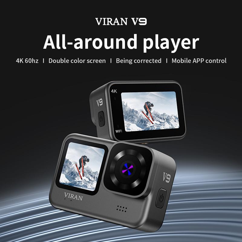 Máy ảnh thể thao 4K 60fps ổn định WiFi cho xe máy Mũ bảo hiểm xe máy V9 với máy ảnh hành động chống thấm điều khiển từ xa