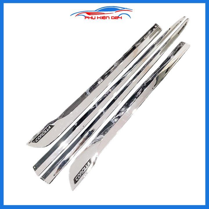 Ốp nẹp sườn Altis 2014-2015-2016-2017-2018-2019-2020 mạ crom trang trí bảo vệ xe