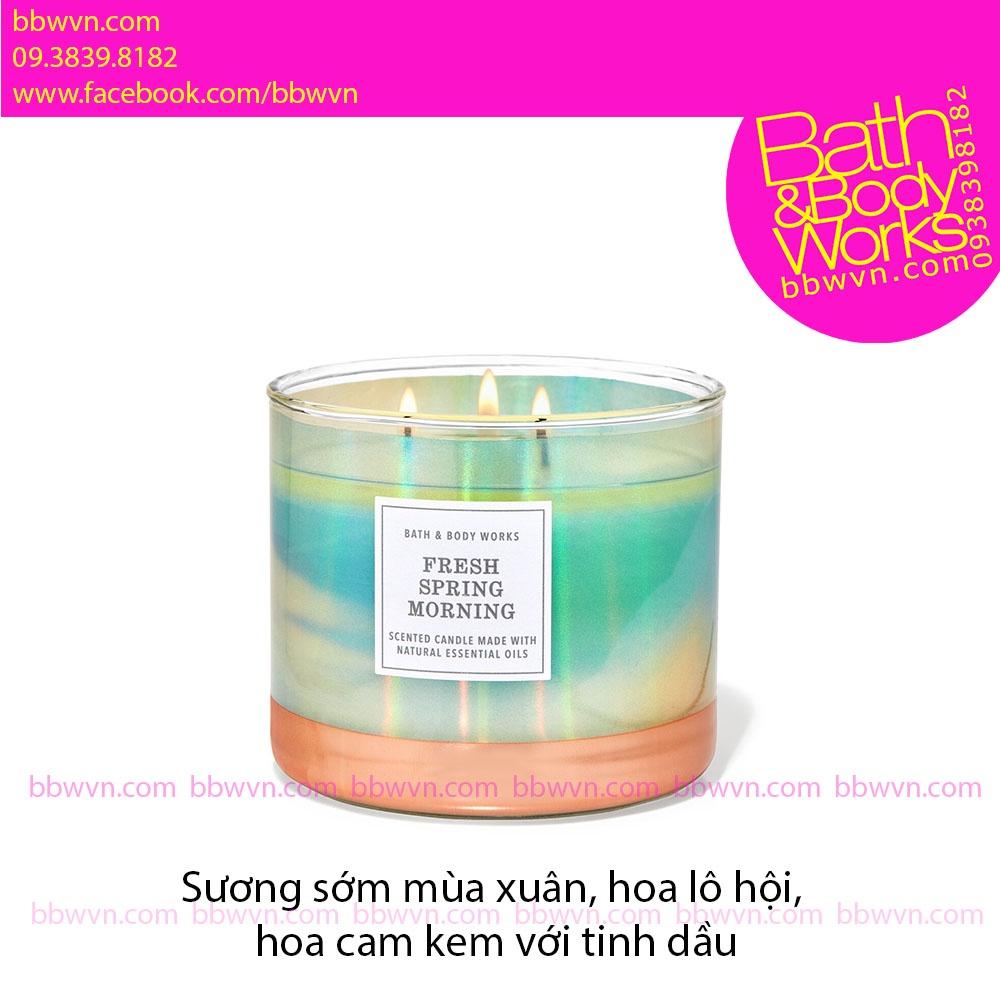 Nến thơm Bath and Body Works Fresh Spring Morning 3 bấc