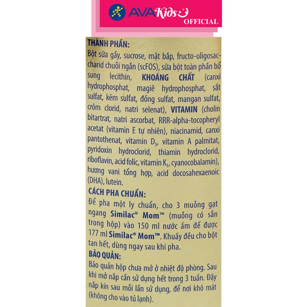 Sữa bầu Similac Mom hương vani 400g - Hàng Chính Hãng