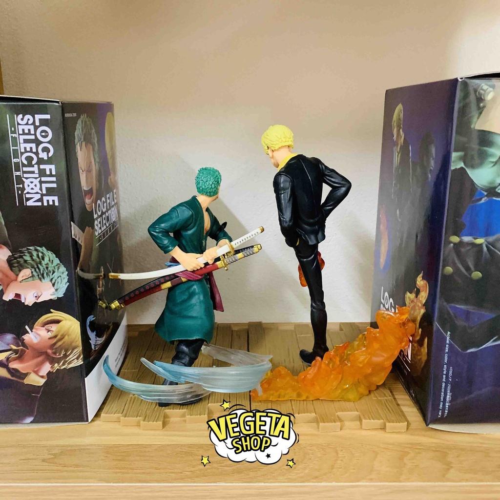 Mô hình One Piece - Zoro vs Sanji - Roronoa Zoro - Sanji Vinsmoke - Hiệu ứng trong suốt cực đẹp - Cao 13~16cm - Full box