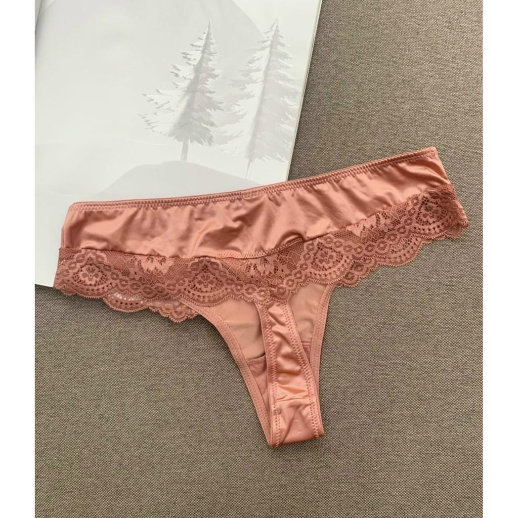 Quần Lót LỤA Lọt Khe viền ren Cao Cấp sexy