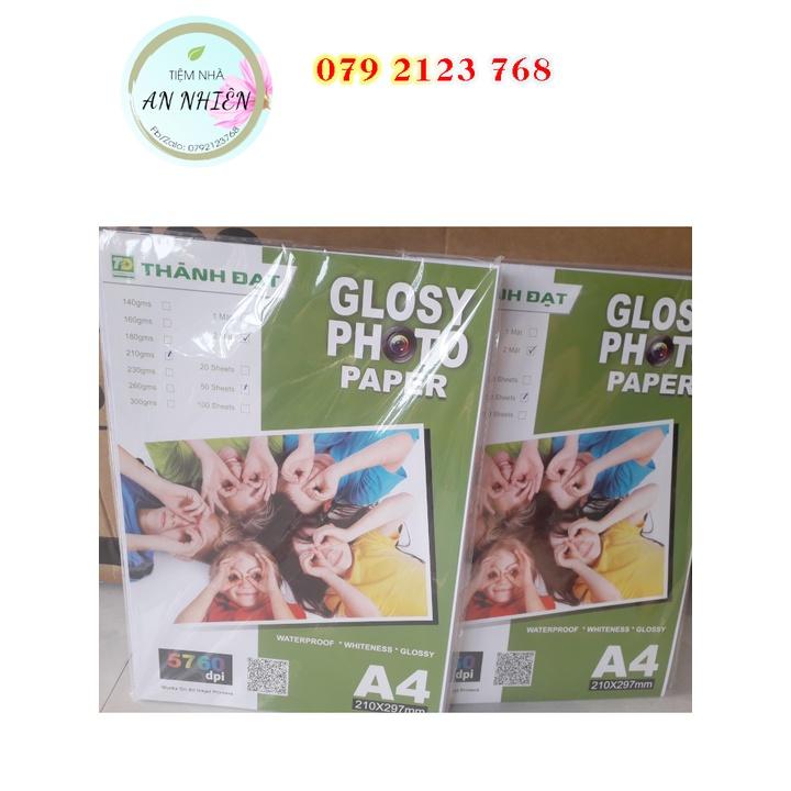 Giấy in ảnh 2 mặt bóng A4 210gsm