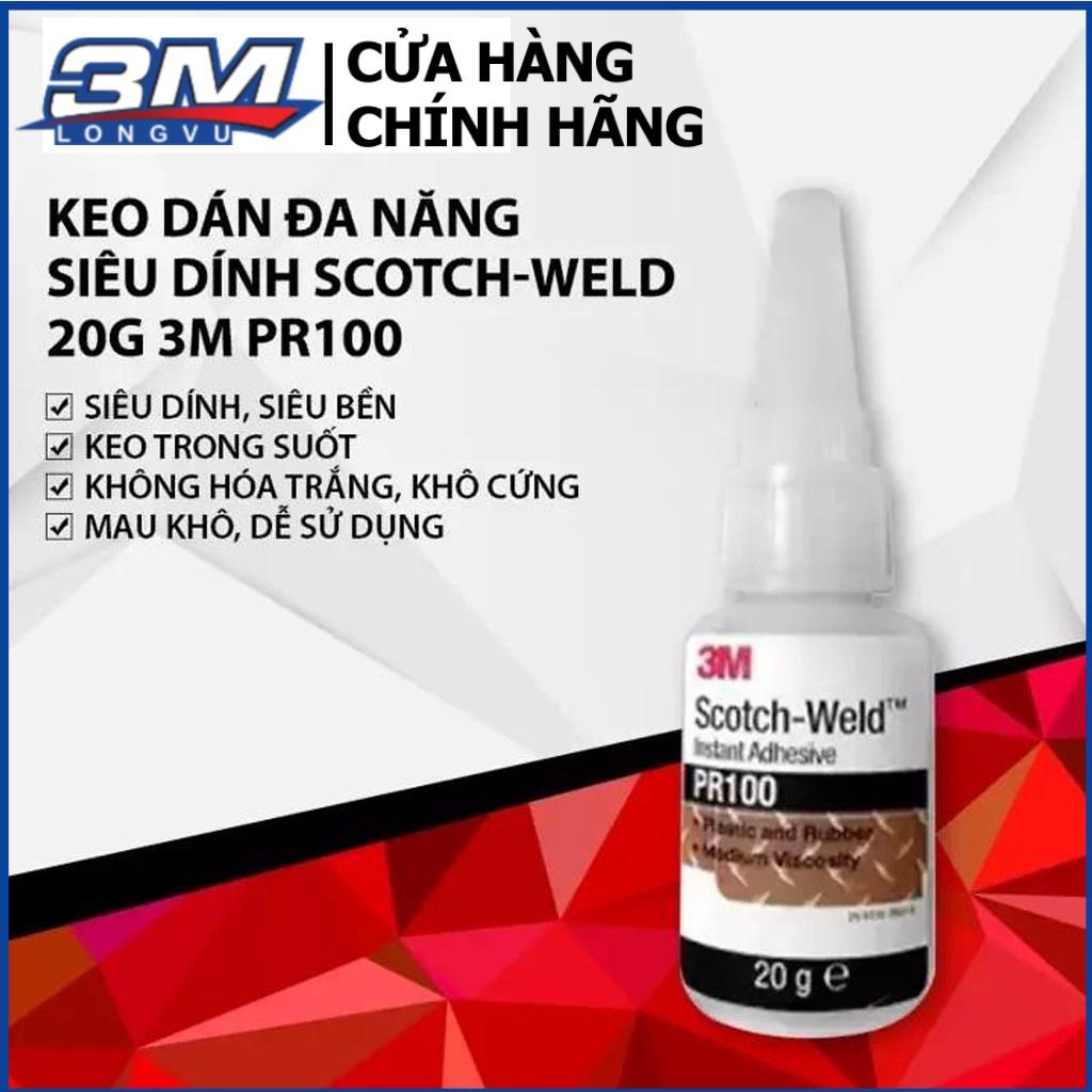 Keo Dán Đa Năng Siêu Dính 3M PR100 Scotch-Weld Plastic &amp; Rubber Instant Adhesive 20g - 3M Long Vu