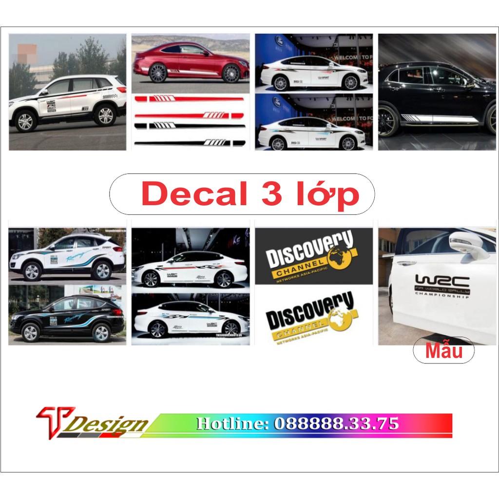 Decal dán cho xe 4 chỗ, tem oto cho xe Toyota Advanture WRAP 13, KT 308x25cm