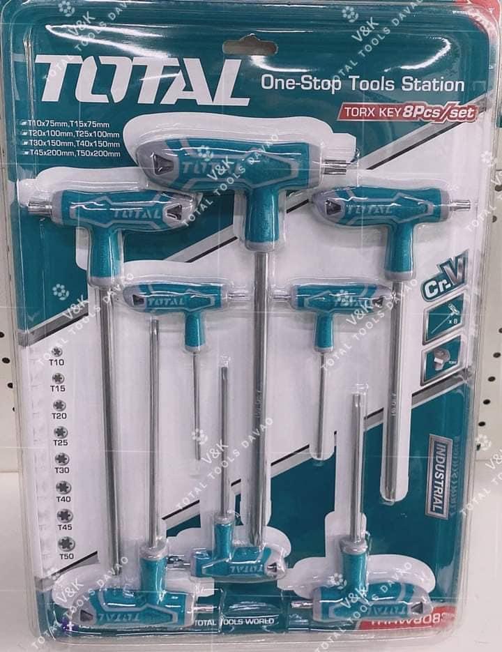 BỘ 8 CHÌA LỤC GIÁC BÔNG  TAY CẦM CHỮ T TOTAL THHW8083 - HÀNG CHÍNH HÃNG