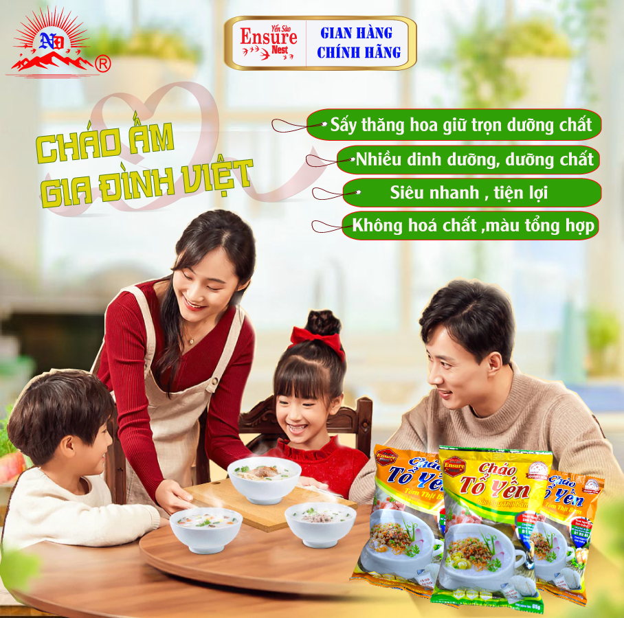 Cháo Yến Dinh Dưỡng Ensure Nest Tôm Thịt Bằm Ensure Nest - 65g gói
