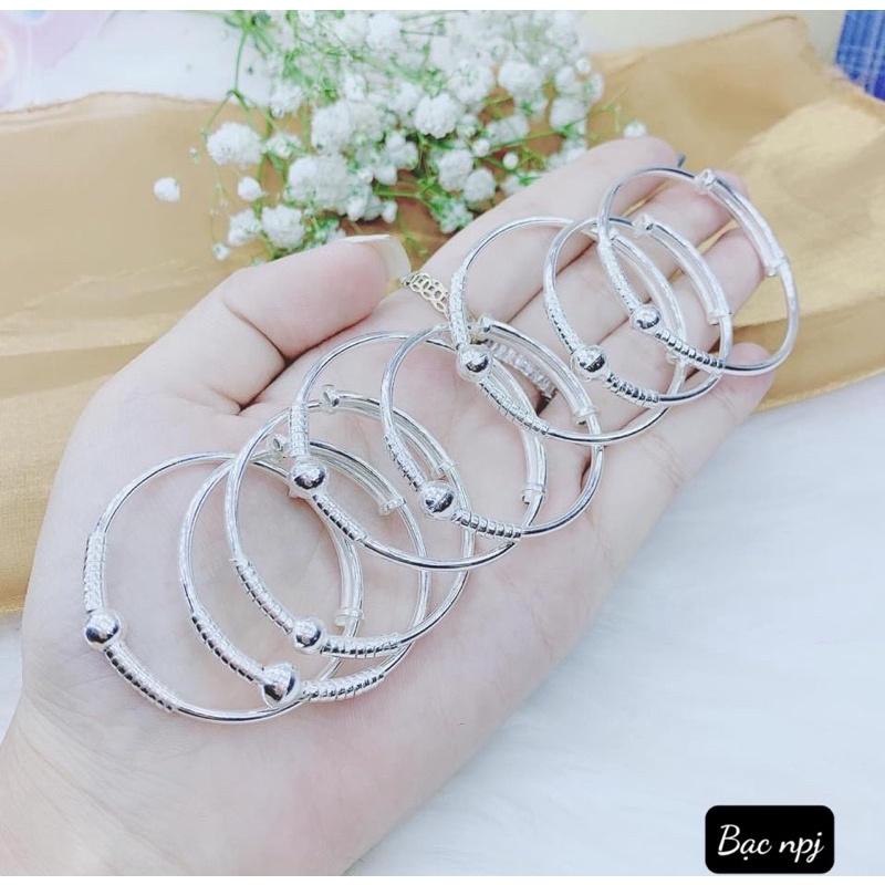 Lắc Tay cho bé, Vòng tay gắn con giáp kèm họa tiết ️ XINH XẮN ️Miễn Phí khắc - Bạc Npj