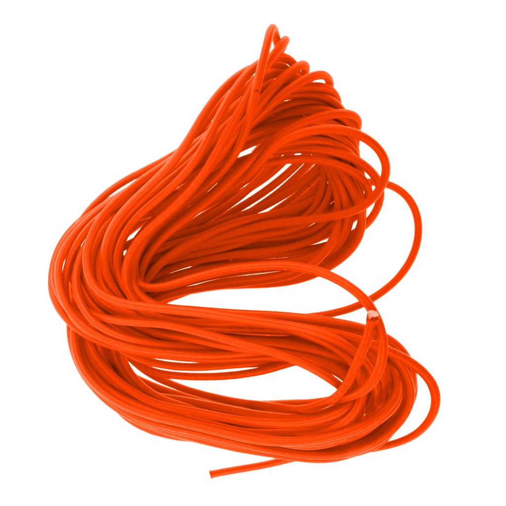 4mm Elastic Bungee Rope Marine Shock Cord - Tie Down Roof Racks 20m Orange