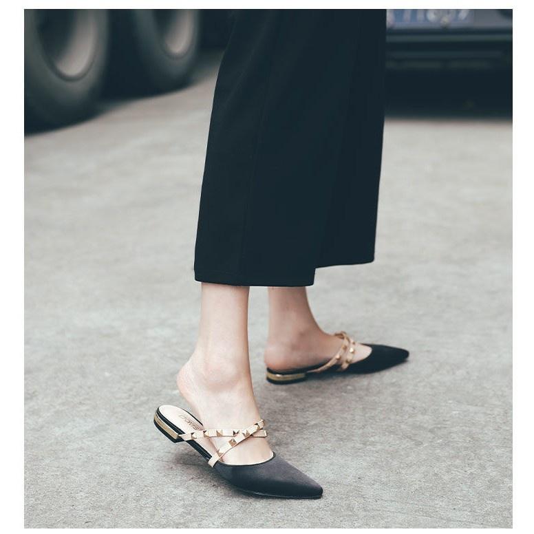 Giày cao gót nữ 3 phân mũi nhọn đế bệt duyên dáng, sang chảnh bền đẹp G15