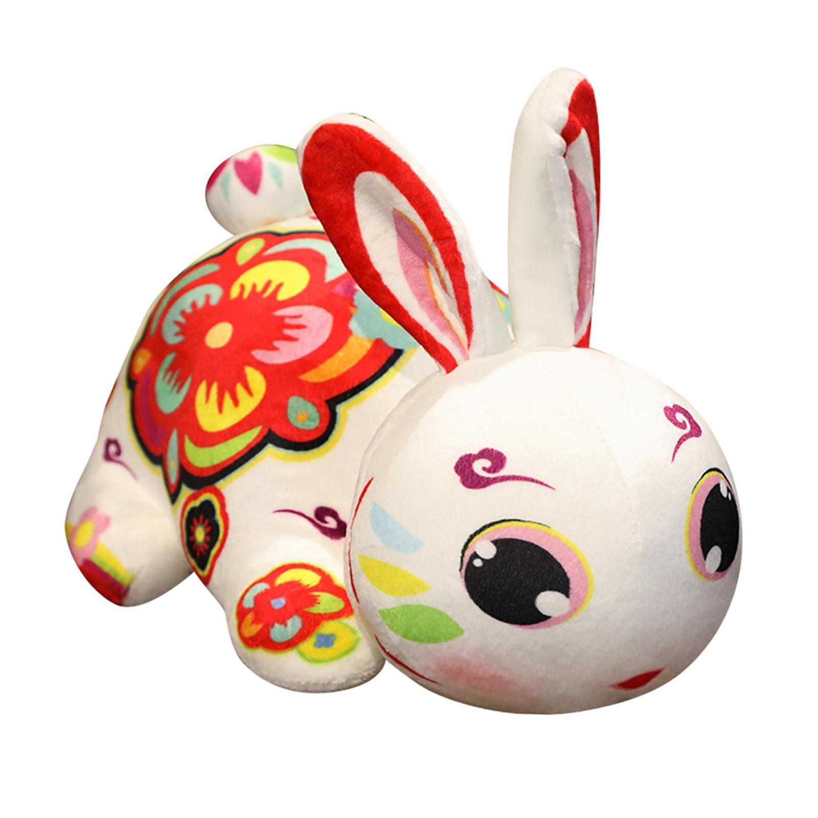 Rabbit Plush Toy Cartoon Ornament Plush Animal Doll for New Year