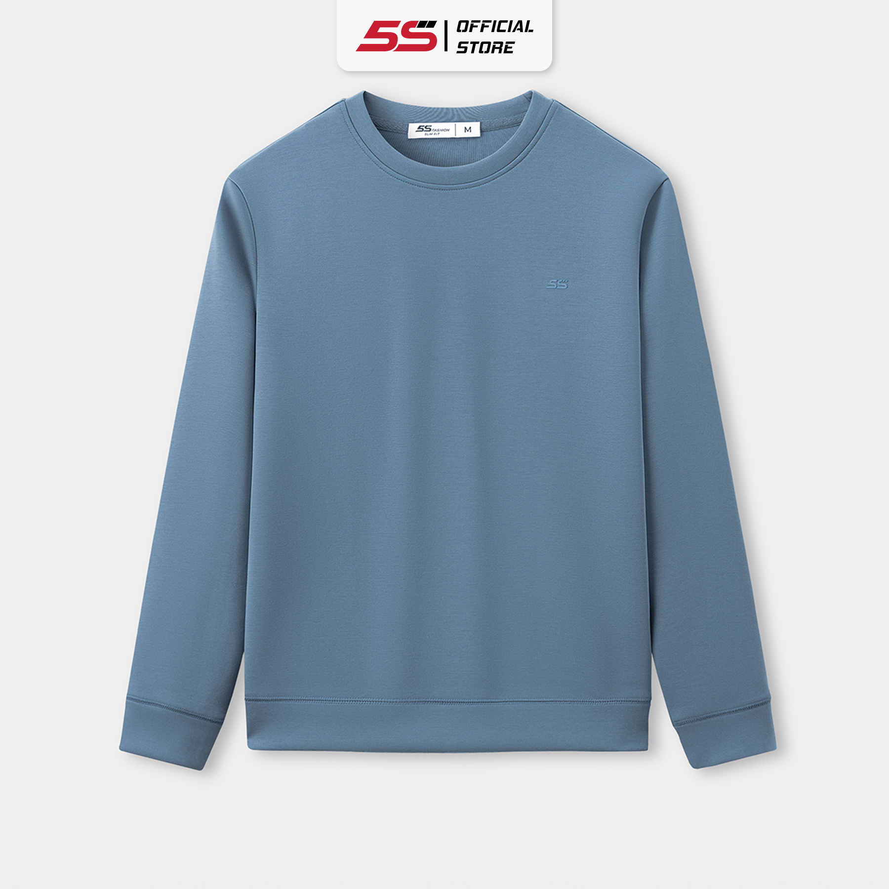 Áo Sweater Nam 5S FASHION Chất Nỉ Cotton, Phom Ôm Vừa Vặn, Thiết Kế Trơn Basic Dễ Mặc, Dễ Phối Trẻ Trung (ANO23401)