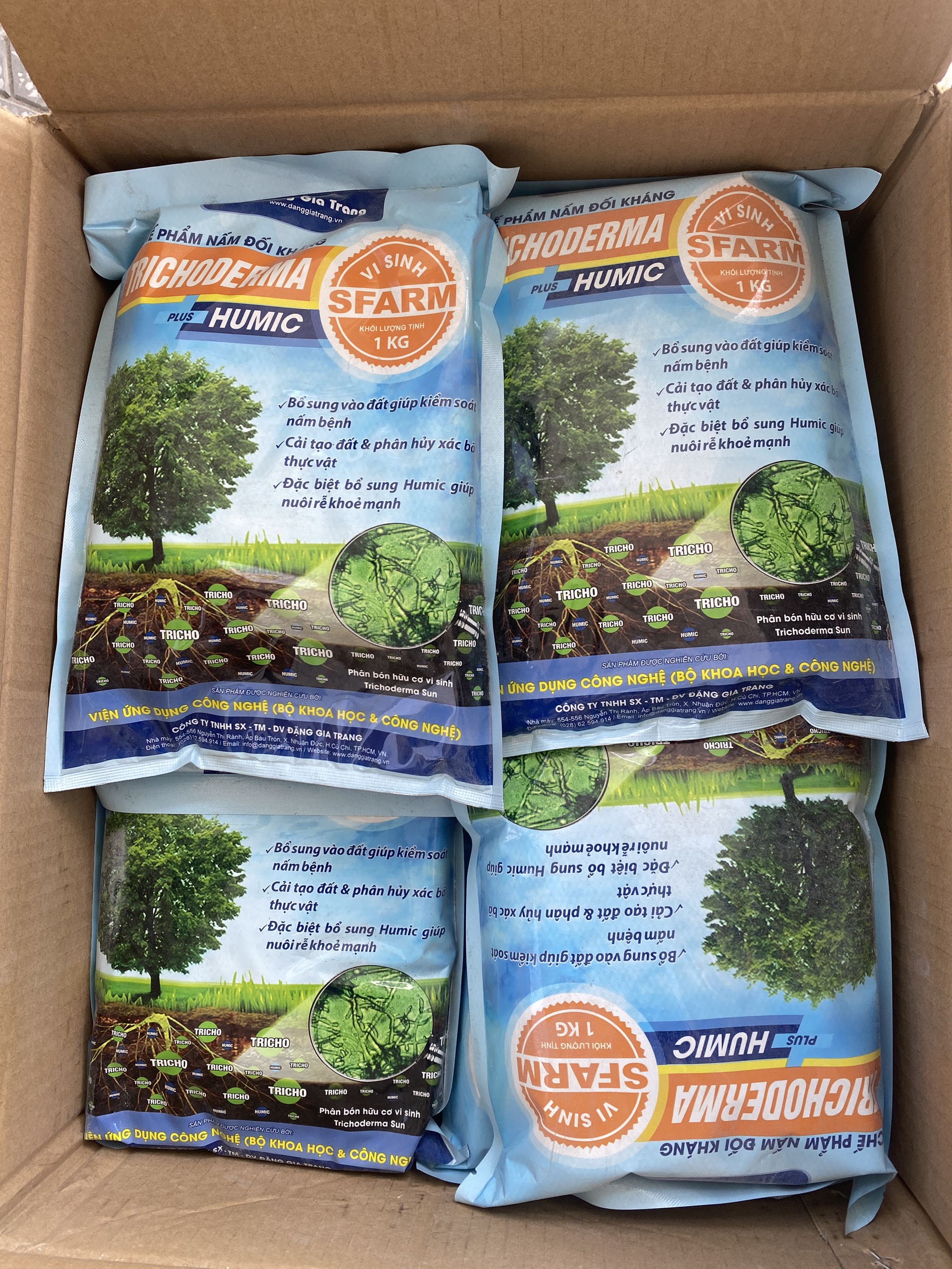Chế Phẩm Nấm Đối Kháng TRICHODERMA Plus Humic gói 1kg