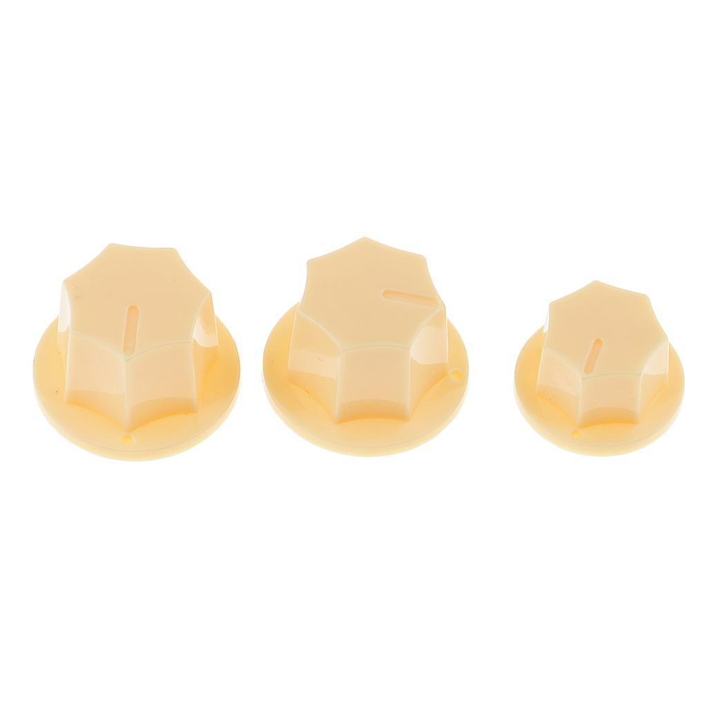 6 Pieces Plastic Volume Tone Control Knobs for JB Jazz Bass Replacement Accessory