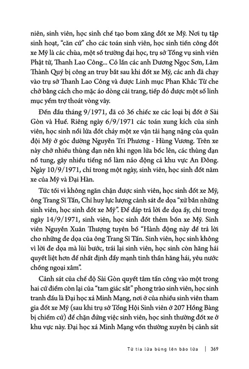 Chúng Ta Đòi Hòa Bình: Huỳnh Tấn Mẫm Và Phong Trào Yêu Nước, Tranh Đấu Của Thanh Niên, Sinh Viên, Học Sinh Sài Gòn, 1969-1975 _TRE