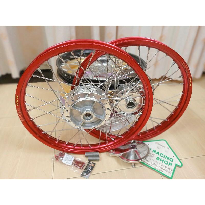 BÁNH CĂM CHO XE WAVE 1 ĐĨA TRƯỚC ĐÙM MA CROM NIỀNG BANZAI CÓ NHIỀU MÀU TẶNG KÈM ỐC G5 ĐĨA KIỂU KÈM MÁ ĐÙM SAU ĐÃ RÚT CĂM SẢN