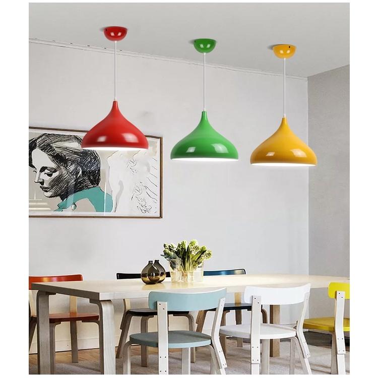 Đèn Thả Trần Trang Trí Đơn Nhiều Màu Sắc Chất Liệu Sắt Sơn Tĩnh Điện Bền Chắc Ø320