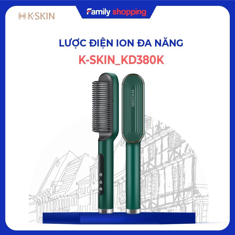 Lược điện đa năng làm thẳng và uốn tóc KSKIN KD380K, công suất 45W-220V, công ngệ ion âm chăm sóc tóc vượt trội