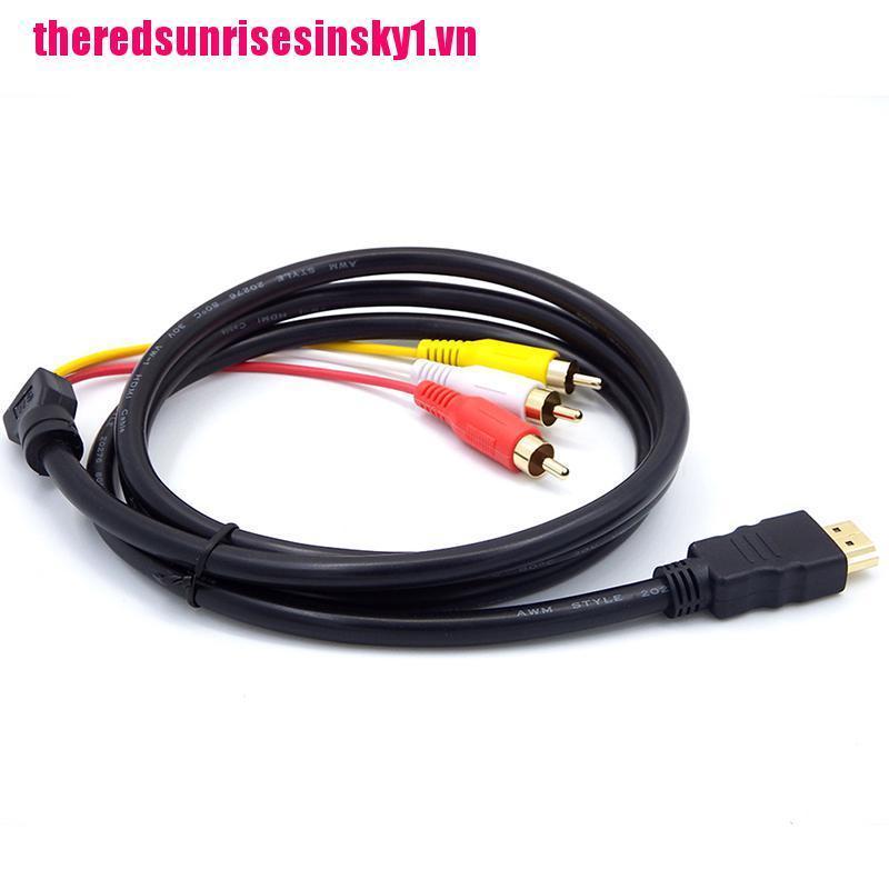 Giắc chuyển đổi từ đầu HDMI sang đầu 3RCA video audio av 1.5m cho 1080p hdtv