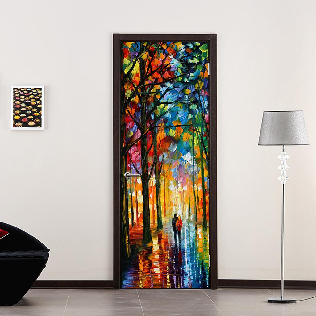3D Self Adhesive Painting Sticker Art Wall Decal Home Office Door Decor A